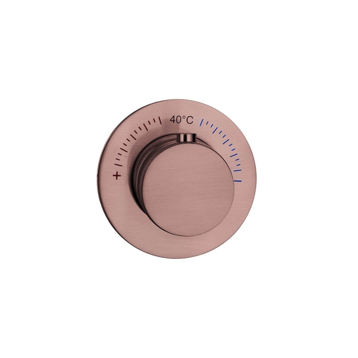 Смеситель встроенный термостатический 627-T-CB Boheme Uno Copper Brushed, Медь Брашированная