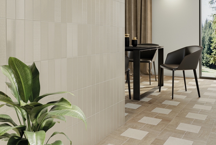 Декор 127930 WOW Texiture Pattern Mix Alabaster 6,25x25