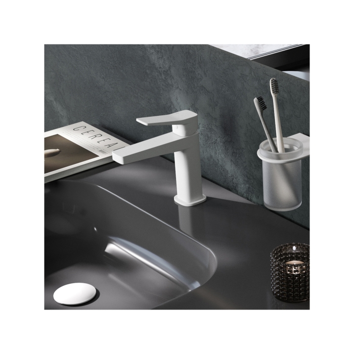 Смеситель для раковины 2303 WasserKraft Weil 2300, Белый Матовый