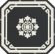 Декор OEODB1 Ceramiche Grazia Old England Ottagono Black Dover 20x20