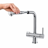 Смеситель для кухни A8917 WasserKraft, Хром, С КАНАЛОМ ДЛЯ ФИЛЬТРОВАННОЙ ВОДЫ, С ВЫДВИЖНЫМ ИЗЛИВОМ