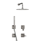 Смеситель встроенный A1451.273.274.097.121.275.100.276 WasserKraft Spree 1400, Никель, С ВНУТРЕННЕЙ ЧАСТЬЮ, С ВЕРХНИМ ДУШЕМ, С ДУШЕВЫМ НАБОРОМ