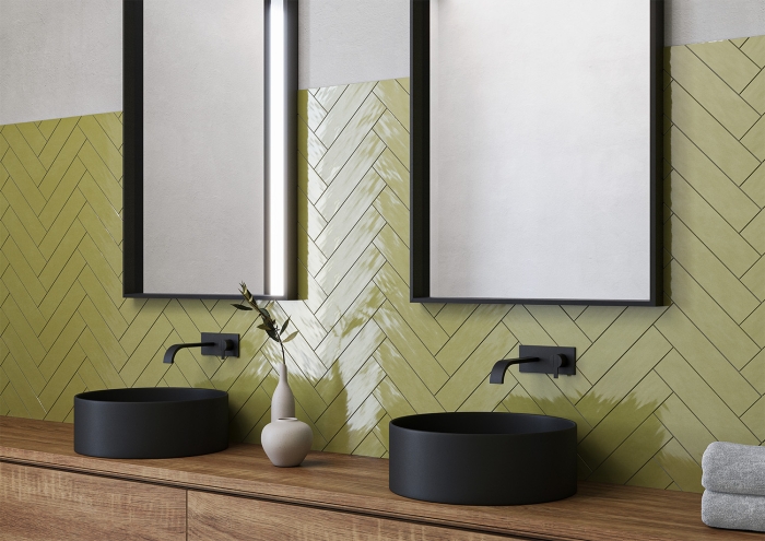 Настенная плитка 7424 Smile Tile Liguria LIME 7,5x30