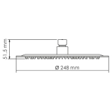 Смеситель встроенный A1451.273.274.097.121.275.100.276 WasserKraft Spree 1400, Никель, С ВНУТРЕННЕЙ ЧАСТЬЮ, С ВЕРХНИМ ДУШЕМ, С ДУШЕВЫМ НАБОРОМ