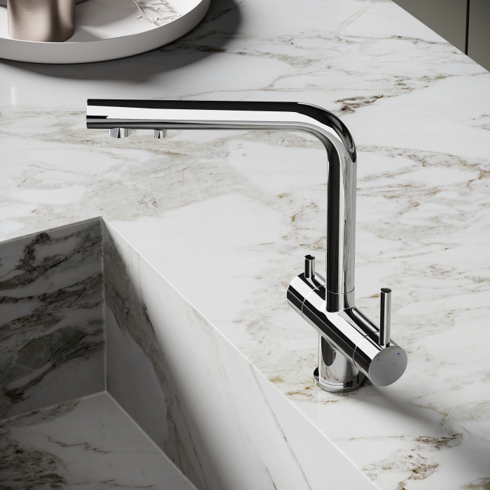 Смеситель для кухни SC4014CH Sancos Foster, Хром, С КАНАЛОМ ДЛЯ ФИЛЬТРОВАННОЙ ВОДЫ