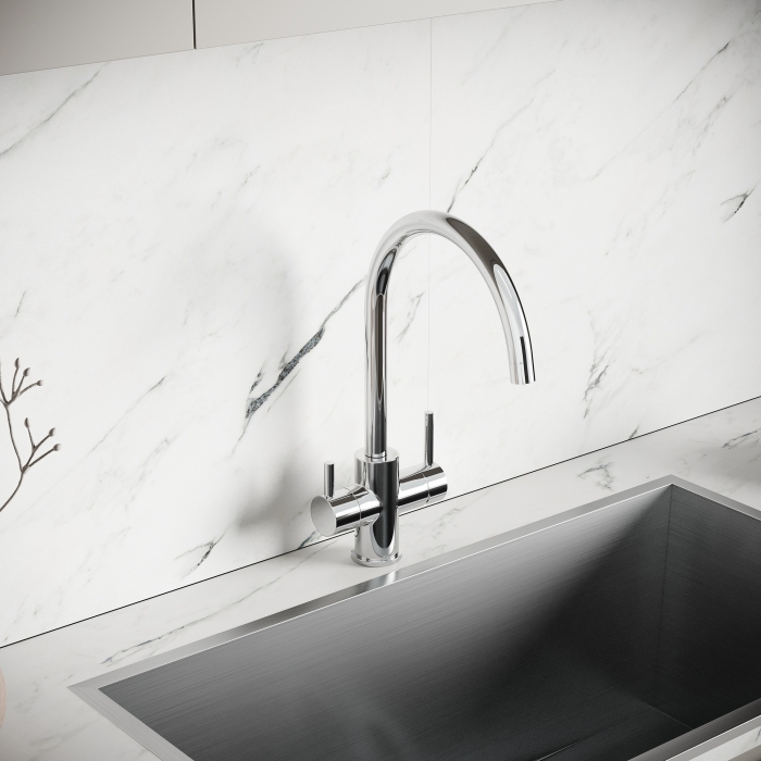 Смеситель для кухни SC4012CH Sancos Taper, Хром, С КАНАЛОМ ДЛЯ ФИЛЬТРОВАННОЙ ВОДЫ