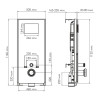 Инсталляция для унитаза 20TLT.010.ME.WH.WH04 WasserKraft Abens 20, С СТЕКЛЯННОЙ ПАНЕЛЬЮ И КНОПКОЙ