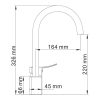 Смеситель для кухни 1067 WasserKraft Aller 1060, Хром