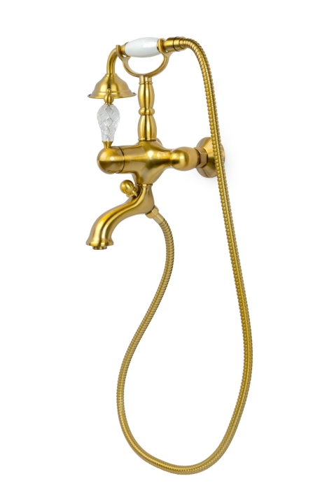 Смеситель для ванны 303-CRST Boheme Crystal Bronze, Бронза, С КРИСТАЛЬНЫМИ РУЧКАМИ