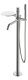 Смеситель для ванны напольный 129-NB Boheme Stick Nickel Brush, Никель Брашированный, С РУЧКОЙ DIAMOND, С ДУШЕВЫМ НАБОРОМ