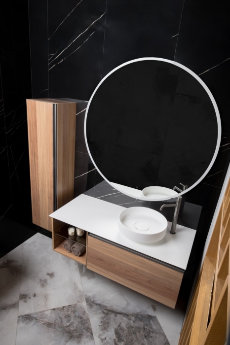 Раковина накладная D 40 см 801-MW Boheme Sole Corian Matt White
