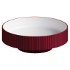 Раковина накладная рифленая D 40 см 801-R-BUR Boheme Sole Corian Burgundy