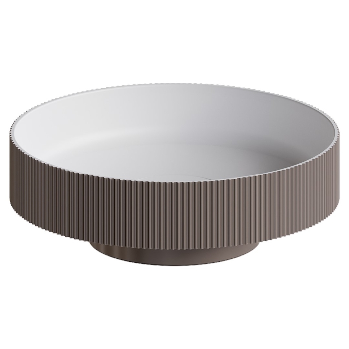 Раковина накладная рифленая D 40 см 801-R-D Boheme Sole Corian Delmar