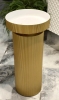 Раковина напольная рифленая D 40 см 801-R-G+801-Base-R-G Boheme Sole Corian Gold + Пьедестал для раковины рифленый Corian 300*720 Gold