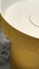 Раковина напольная рифленая D 40 см 801-R-G+801-Base-R-G Boheme Sole Corian Gold + Пьедестал для раковины рифленый Corian 300*720 Gold