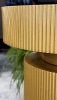 Раковина напольная рифленая D 40 см 801-R-G+801-Base-R-G Boheme Sole Corian Gold + Пьедестал для раковины рифленый Corian 300*720 Gold