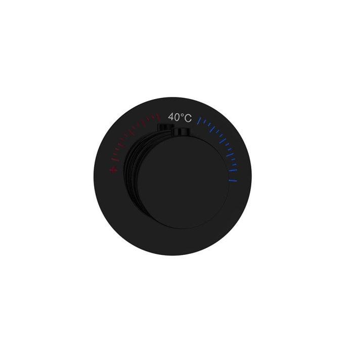 Смеситель встроенный термостатический 627-T-B Boheme Uno Black, Черный