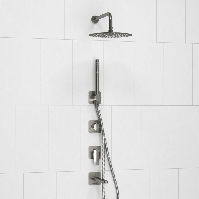 Смеситель встроенный A1451.273.274.097.121.275.100.276 WasserKraft Spree 1400, Никель, С ВНУТРЕННЕЙ ЧАСТЬЮ, С ВЕРХНИМ ДУШЕМ, С ДУШЕВЫМ НАБОРОМ