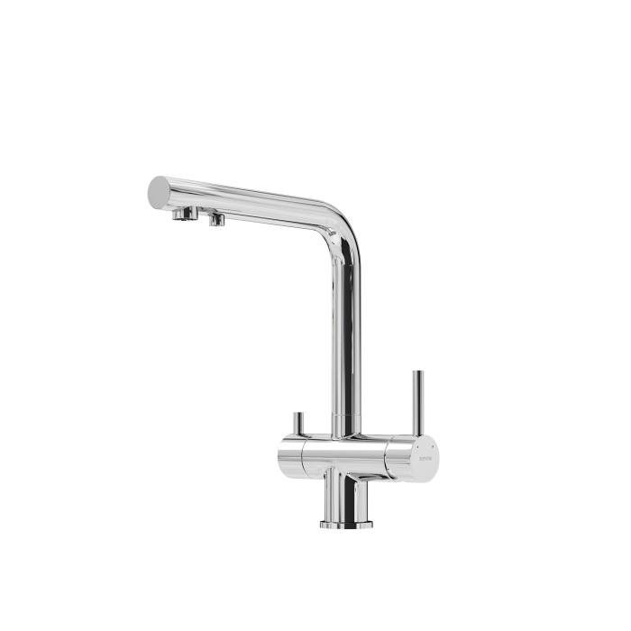 Смеситель для кухни SC4014CH Sancos Foster, Хром, С КАНАЛОМ ДЛЯ ФИЛЬТРОВАННОЙ ВОДЫ