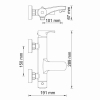 Смеситель для ванны 4801 Wasserkraft Berkel 4800, Хром