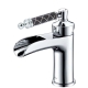 Смеситель для раковины 221-MR-B Boheme Vogue Chrome, Хром, С РУЧКОЙ MURANO BLACK, БЕЗ ДОННОГО КЛАПАНА