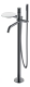 Смеситель для ванны напольный 129-SGM Boheme Stick Shine Gun Metal, Графит Глянцевый, С РУЧКОЙ DIAMOND, С ДУШЕВЫМ НАБОРОМ