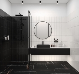 Настенная плитка 6754 Smile Tile Liguria BLACK 7,5x30