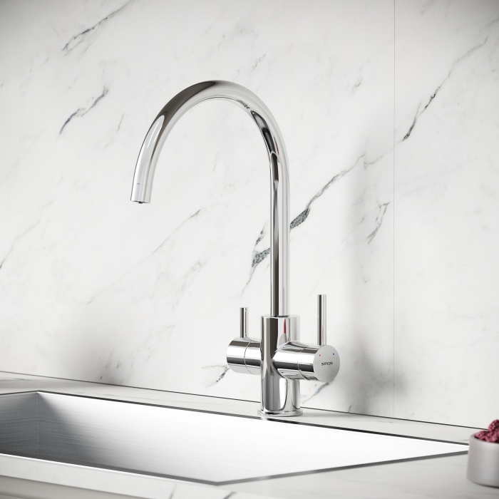 Смеситель для кухни SC4012CH Sancos Taper, Хром, С КАНАЛОМ ДЛЯ ФИЛЬТРОВАННОЙ ВОДЫ