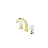 Смеситель для раковины на 3 отверстия 297-CRST Boheme Crystal Gold, Золото