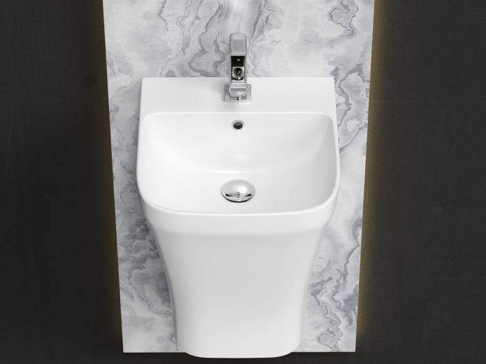 Раковина моноблок подвесная CN6067 Ceramica Nova Dion, Белый