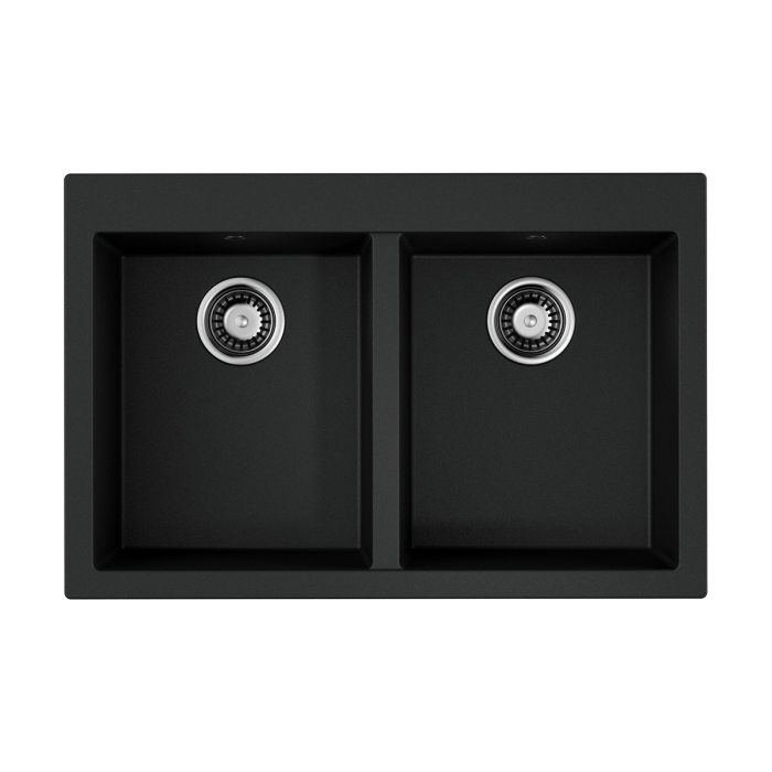 Кухонная мойка из камня Tetogranit 4993836 Omoikiri Bosen 80-2 BL, Черный