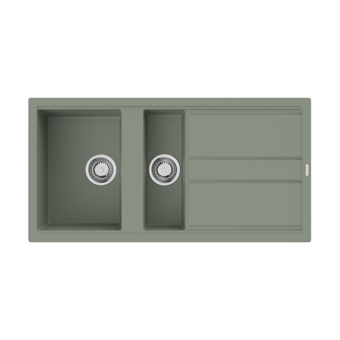 Кухонная мойка из камня Artceramic 4993252 Omoikiri Kitagawa 100-2 WG, Wind Green