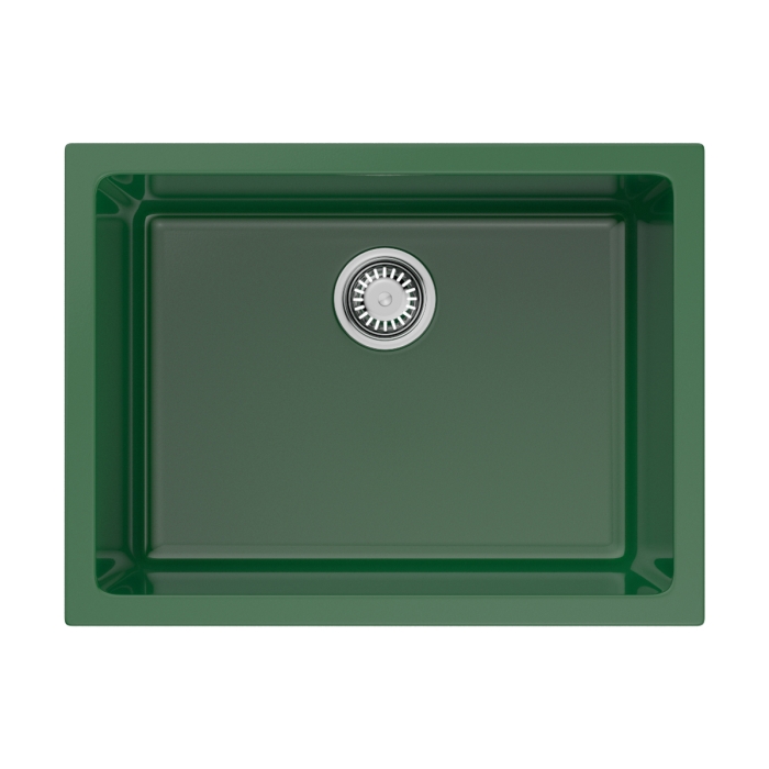 Кухонная мойка из материала Natceramic 4911263 Omoikiri Okinoshima 61-U/I RG Glossy, Royal Green Глянец