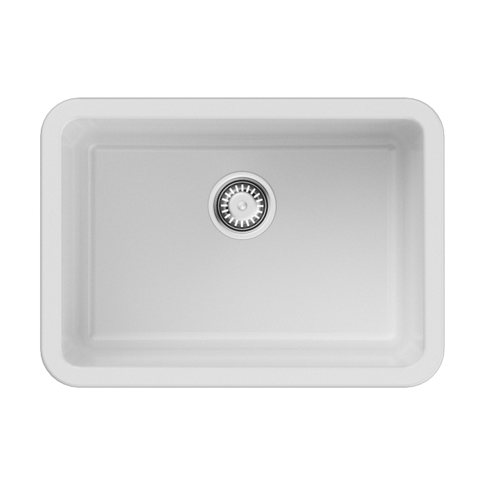 Кухонная мойка из материала Natceramic 4993866 Omoikiri Torishima 67-U/I WH Glossy, Белый Глянец