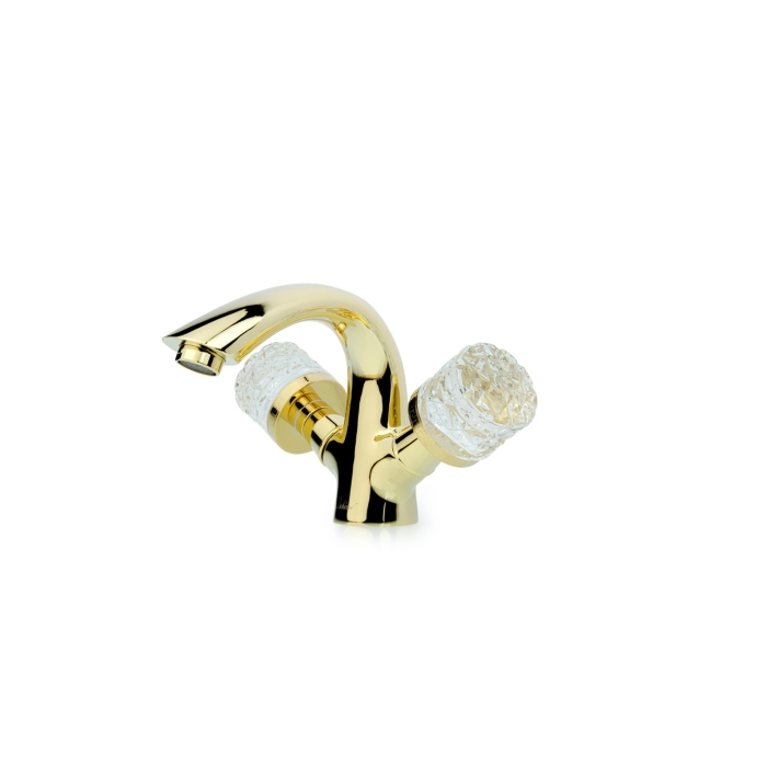 Смеситель для раковины 291-CRST Boheme Crystal Gold, Золото