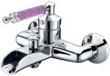 Смеситель для ванны 223-MR-V Boheme Vogue Chrome, Хром/Фиолетовый, С РУЧКОЙ MURANO VIOLET