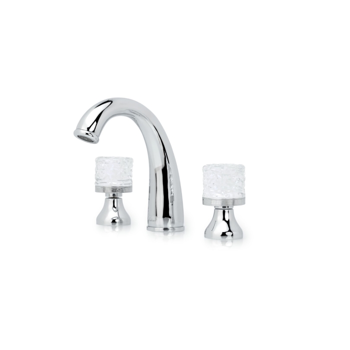 Смеситель для раковины на 3 отверстия 277-CRST Boheme Crystal Chrome, Хром