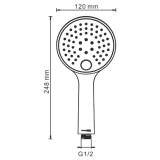 Смеситель встроенный A7651.303.305.280.197.207 WasserKraft Ems 7600, Золото Глянцевое, С ВНУТРЕННЕЙ ЧАСТЬЮ, С ДУШЕВЫМ НАБОРОМ