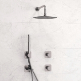 Смеситель встроенный A6451.297.298.097.121.275.100.276 WasserKraft Tauber 6400, Никель, С ВНУТРЕННЕЙ ЧАСТЬЮ, С ВЕРХНИМ ДУШЕМ, С ДУШЕВЫМ НАБОРОМ