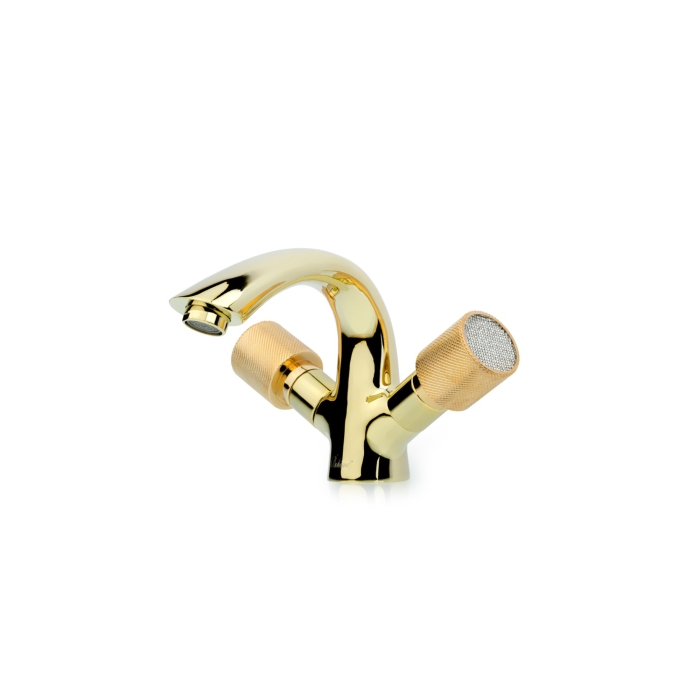 Смеситель для раковины 291-Royal/CRST Boheme Royal Cristal Gold, Золото