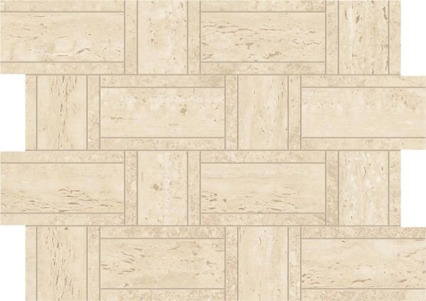 Мозаика Atlas Concord Marvel Traverine Sand Mosaico Basketweave 35x47