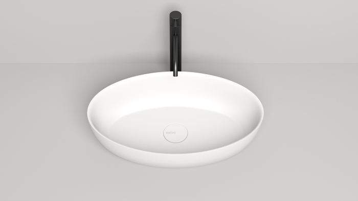 Раковина накладная 58x35 см Salini Alda 01 110611G, искусственный камень S-Sense, Белый, БЕЗ ОТВЕРТИЯ ПОД СМЕСИТЕЛЬ