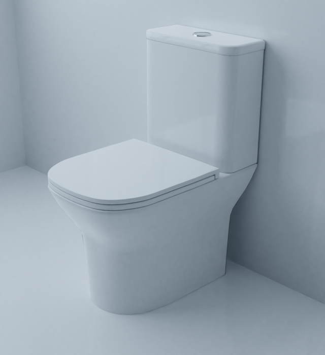 Унитаз-компакт  Azario Iris напольный, безободковый с сиденьем-микролифтом  (AZ8353)