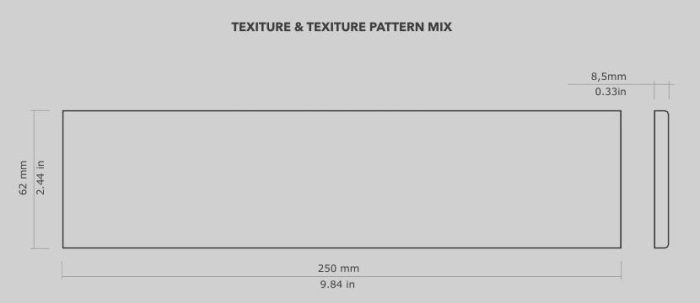 Декор 127930 WOW Texiture Pattern Mix Alabaster 6,25x25