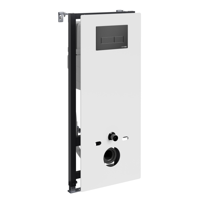 Инсталляция для унитаза 20TLT.010.ME.WH.MB03 WasserKraft Abens 20, С СТЕКЛЯННОЙ ПАНЕЛЬЮ И КНОПКОЙ