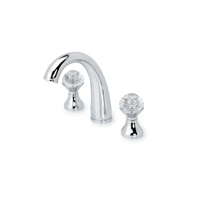 Смеситель для раковины на 3 отверстия 277-FL Boheme Flora Chrome, Хром