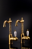 Смеситель для раковины высокий 282 Boheme Tradizionale Oro Gold, Золото