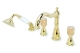 Смеситель на борт ванны 395-Royal/CRST Boheme Royal Cristal Gold, Золото, С КРИСТАЛЬНЫМИ РУЧКАМИ