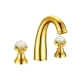 Смеситель для раковины на 3 отверстия 337 Boheme Imperiale Presente Gold, Золото