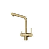 Смеситель для кухни SC4015BG Sancos Spin, Золото Брашированное, С КАНАЛОМ ДЛЯ ФИЛЬТРОВАННОЙ ВОДЫ, С ВЫДВИЖНЫМ ИЗЛИВОМ